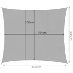 Stínová plachta GARDLOV 23143, 4x3 m, šedá
