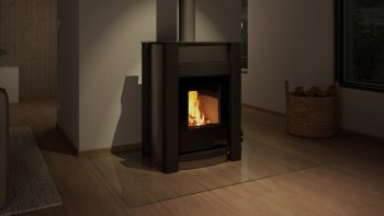 HS FLAMINGO krbová kamna AQUAFLAM VARIO KALMAR 11 kW - šedá (bez výměníku)