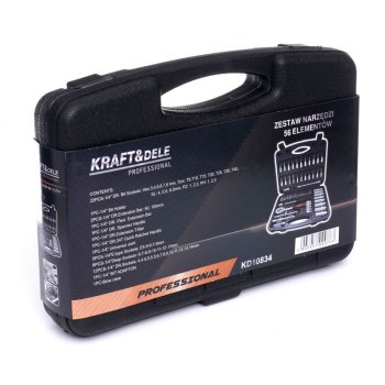 Kraft&Dele KD10834 sada nářadí v kufru 56ks