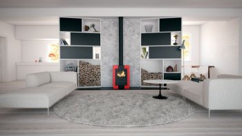 HS FLAMINGO krbová kamna ESPO II - červená