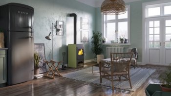 HS FLAMINGO krbová kamna ESPO III olivová