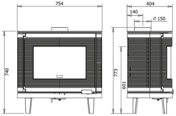 INVICTA krbová kamna KAORI antracit 6478-44