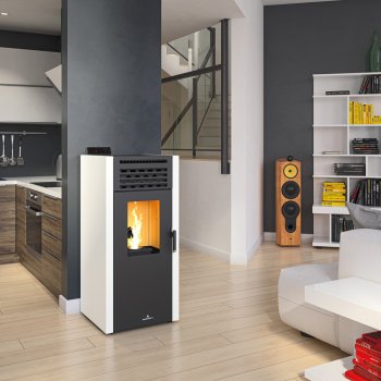 Peletová kamna Bronpi ADEL, 13 kW, slonovina