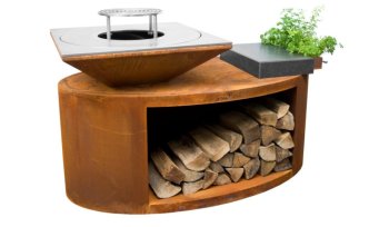 ARTISS Zahradní gril G3 Corten s deskou z nerezové potravinářské oceli