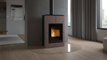 HS FLAMINGO krbová kamna AQUAFLAM VARIO SAPORO 11 kW - hnědá sametová (bez výměníku)