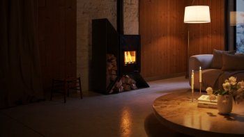 HS FLAMINGO krbová kamna DELUXE KAMPA levá - olivová