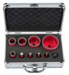 Diamantové vrtací korunky POWERMAT RTZOD0046, 6–68 mm, 9 ks