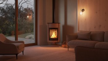 HS FLAMINGO krbová kamna MASTERFLAMME Grande II - krémová