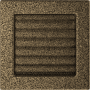 Krbová mřížka 17x17 BASIC staré zlato s žaluzií