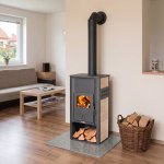 Krbová kamna BLIST ROMA E s výměníkem, 9 kW, krémová