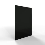 Sklo pod kamna - FLAMINGO Obdelník 700x1000 mm, černé, fazeta / 6 mm