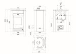HS FLAMINGO krbová kamna AQUAFLAM VARIO KALMAR 11/7 kW - hnědá - elektronická regulace