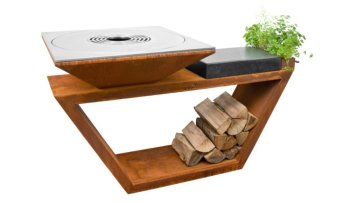 ARTISS Zahradní gril G4 Corten s deskou z uhlíkové oceli