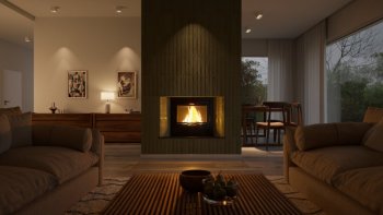 HS FLAMINGO krbová vložka AQUAFLAM 25 ROVNÁ s výměníkem a základní regulací