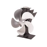 Ventilátor na kamna FLAMINGO pětilopatkový, stříbrný