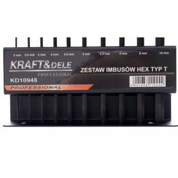 Kraft&Dele KD10948 Sada imbusových klíčů 2-10mm 10 ks