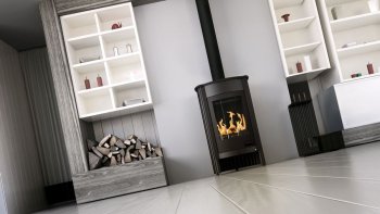 HS FLAMINGO krbová kamna MASTERFLAMME Medie I - černá