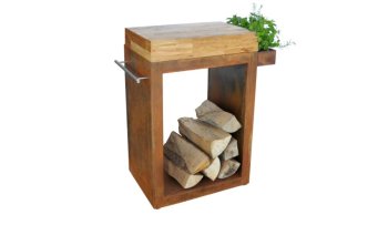 ARTISS Stůl Corten malý 60 x 45 x 91 cm - dřevo