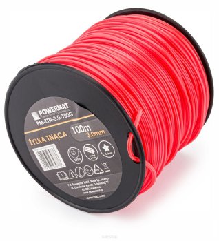 POWERMAT Žací struna do křovinořezu 3mm 100m 5-hranná PM-ZTN-3.0-100G