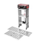 Multifunkční hliníkový žebřík s plošinou KRAFT&DELE KD4070, 4×3, 346 cm