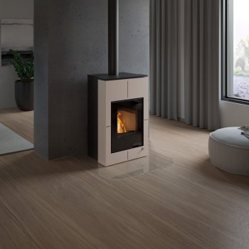 HS FLAMINGO krbová kamna AQUAFLAM VARIO SAPORO 11/7 kW - krémová - elektronická regulace