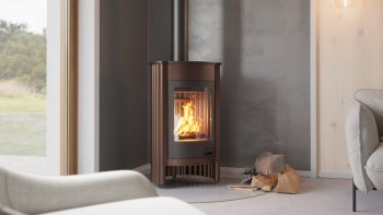 HS FLAMINGO krbová kamna MASTERFLAMME Medie I - hnědá - sametová