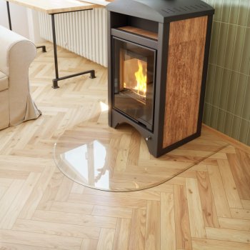 HS FLAMINGO krbová kamna AQUAFLAM VARIO BARMA 11/5 kW - Ořech - elektronická regulace