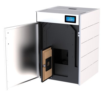Peletová kamna s výměníkem Bronpi HYDROBOX, 16 kW, bílá