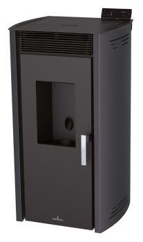 Peletová kamna s výměníkem Bronpi NOA HYDRO, 16 kW, černá