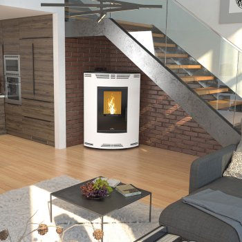 Peletová kamna Bronpi PRINCESA, 10,3 kW, slonovina