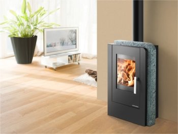 HAAS+SOHN krbová kamna NORDBY - černá/Speckstein Antik