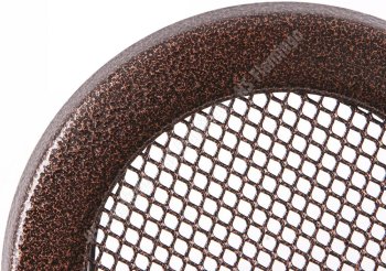 Krbová mřížka kulatá 160mm stará měď