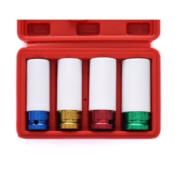 Kraft&Dele KD10523 sada nástrčných klíčů pro hliníkové disky 4 ks 1/2"