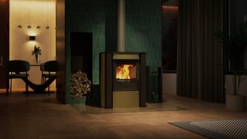 HS FLAMINGO krbová kamna AMOS - olivová