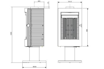 INVICTA krbová kamna PHAROS antracite 9150-44