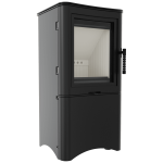 KRATKI krbová kamna KOZA K5 zásobník s dvířky - černá