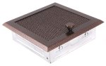 Krbová mřížka 16x16 cm, PREMIUM stará měď s žaluzií