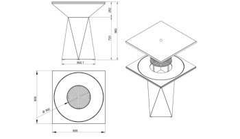 ARTISS Zahradní gril G1 Grafit s deskou z nerezové potravinářské oceli