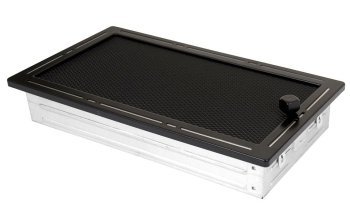 Krbová mřížka 16x32 cm, PREMIUM TREND černý mat s žaluzií