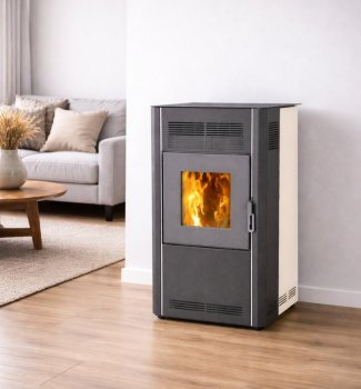 Peletová kamna BLIST Optima 10, 9 kW, krémová