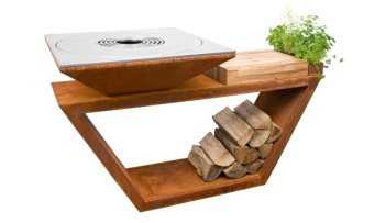 ARTISS Zahradní gril G4 Corten s deskou z uhlíkové oceli