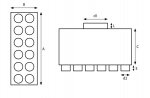 PRODMAX Distribuční box přímý dvouřadý s izolací 12x90/200