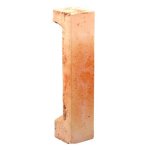 Okrasná cihlička rohová 22x5x5cm - škRnitá