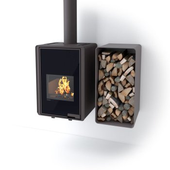 Stojan na dřevo FLAMINGO DELUXE 1 - černá