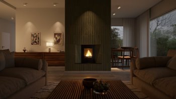 HS FLAMINGO krbová vložka AQUAFLAM 7 ROVNÁ s výměníkem a automatickou regulací