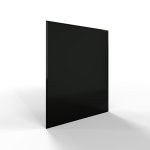 Sklo pod kamna - FLAMINGO Obdelník 850x1000 mm, černé, fazeta / 6 mm