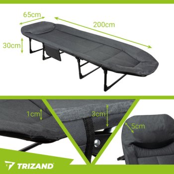 Skládací kempingové lehátko TRIZAND 25380