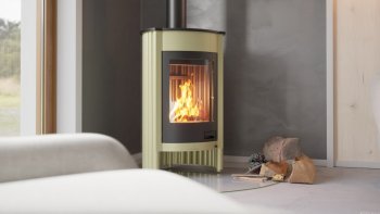 HS FLAMINGO krbová kamna MASTERFLAMME Medie I - olivová