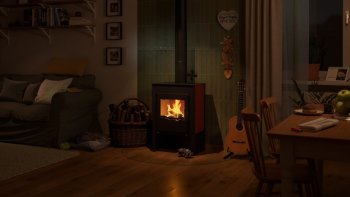 HS FLAMINGO krbová kamna KUALA - červená