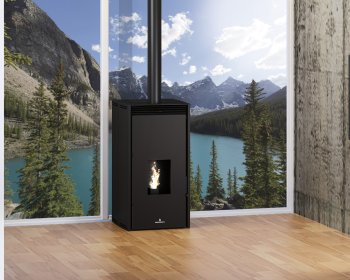 Peletová kamna Bronpi FREE-11, 10 kW, černá